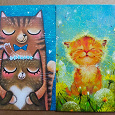 Отдается в дар Весенние коты (открытки)