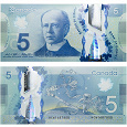 Отдается в дар Банкнота Канада 5 долларов.