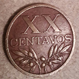 Отдается в дар Бронзовая монета 20 сентаво 1966 г. Португалия