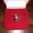 Отдается в дар Кольцо серебряное с золотой пластиной.