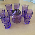 Отдается в дар Фиолетовые стаканы + декоративная банка