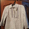 Отдается в дар Бело-голубая блузка, 46 размер