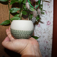Отдается в дар Маленькая серозеленая вазочка