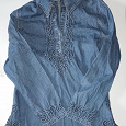 Отдается в дар Оригинальная джинсовая женская блузка. Размер 42-44