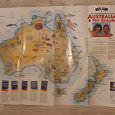 Отдается в дар Карта Австралии и Новой Зеландии