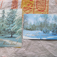 Отдается в дар новогодние открытки с зимним лесом, Гридин, Дицкевич