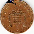 Отдается в дар Монета 1 пенни Великобритания