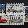 Отдается в дар Техника и транспорт на почтовых марках Дании и Норвегии.