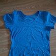 Отдается в дар Женская футболка, голубого цвета, х\б, р-р 44-46