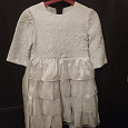 Отдается в дар Белое нарядное платье, 104-110