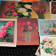 Отдается в дар советские открытки с цветами, 11 штук