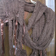 Отдается в дар шарф вязаный осень-зима, длинный, коричневый