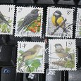 Отдается в дар Серия марок, стандартов Бельгии с птичками.