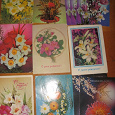 Отдается в дар открытки 80-х гг. — разные цветы (три фото)