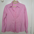 Отдается в дар Розовая блуза-рубашка 46-48 размер.