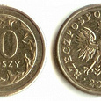 Отдается в дар Монета 10 groszy. Польша.