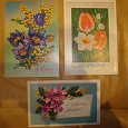 Отдается в дар Цветы на открытках рисованные (продолжение)