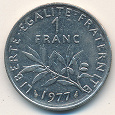 Отдается в дар 1 франк Франции (пятая республика)