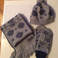Отдается в дар Зимний комплект (новый!): шапочка, варежки, шарфик