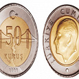 Отдается в дар Монета Турции — 50 курус 2009 года