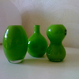 Отдается в дар Три маленькие зеленые вазочки