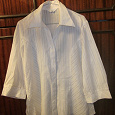 Отдается в дар Блузка-Рубашка женская на выпуск, разрезы по бокам, разм. 54 (реально может меньше). Рукав 3/4.