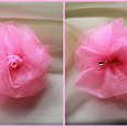 Отдается в дар Ярко-розовая брошь-цветок из фатина (хм)