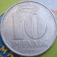 Отдается в дар 10 пфеннигов ГДР 1968 г.