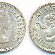 Отдается в дар Австралия. 1 шиллинг 1958 г. Серебро.