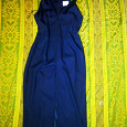 Отдается в дар Платье длинное из синего шелка импортное, р.46-48 — 4 фото