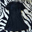 Отдается в дар Платье чёрное бархатное, на размер 42-44