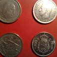 Отдается в дар монеты Испании 5 песет