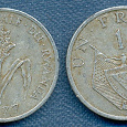 Отдается в дар Руанда 1 франк 1977 года