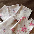 Отдается в дар Новые носовые платочки сиреневые и розовые цветы