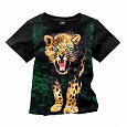 Отдается в дар Чёрная футболка с леопардом (красивая)