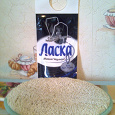 Отдается в дар Банная мочалка, «Ласка» пробник, для чёрной одежды.