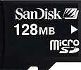 Отдается в дар MicroSD 128 MB