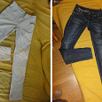 Отдается в дар джинсы синие и белые р.32 рост 160