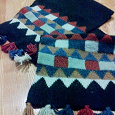 Отдается в дар Шерстяной шарф с индейским орнаментом
