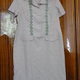 Отдается в дар Платье винтажное льняное c вышивкой в национальном стиле на размер 52-54