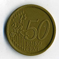 Отдается в дар Коллекционерам.Пластиковый жетон 50 EURO CENT