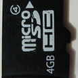 Отдается в дар Карта памяти (флешка) microSDHC объемом 4 Gb.