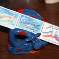 Отдается в дар «Сохраним природу Каспийского моря» — сцепка почтовых марок