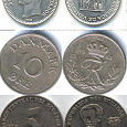 Отдается в дар Монеты(Эквадор, Дания, Венесуэла)
