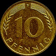 Отдается в дар 2 немецкие монетки до и после введения евро