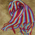 Отдается в дар Радужный вязаный шарфик