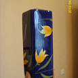 Отдается в дар ваза керамическая, маленькая, синяя с цветами