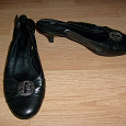 Отдается в дар Чёрные туфли-босоножки на 37,5-38 размер