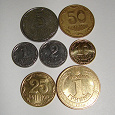 Отдается в дар набор из 7 украинских монет.