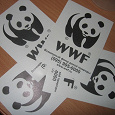 Отдается в дар Наклейки с пандой WWF